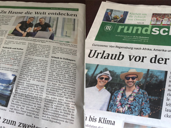 PR-Arbeit mit Urlaubsfeeling: Curicosmo schon wieder auf Titelblatt