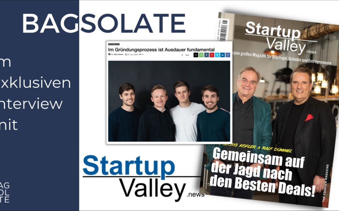 BAGSOLATE im StartupValley Magazine