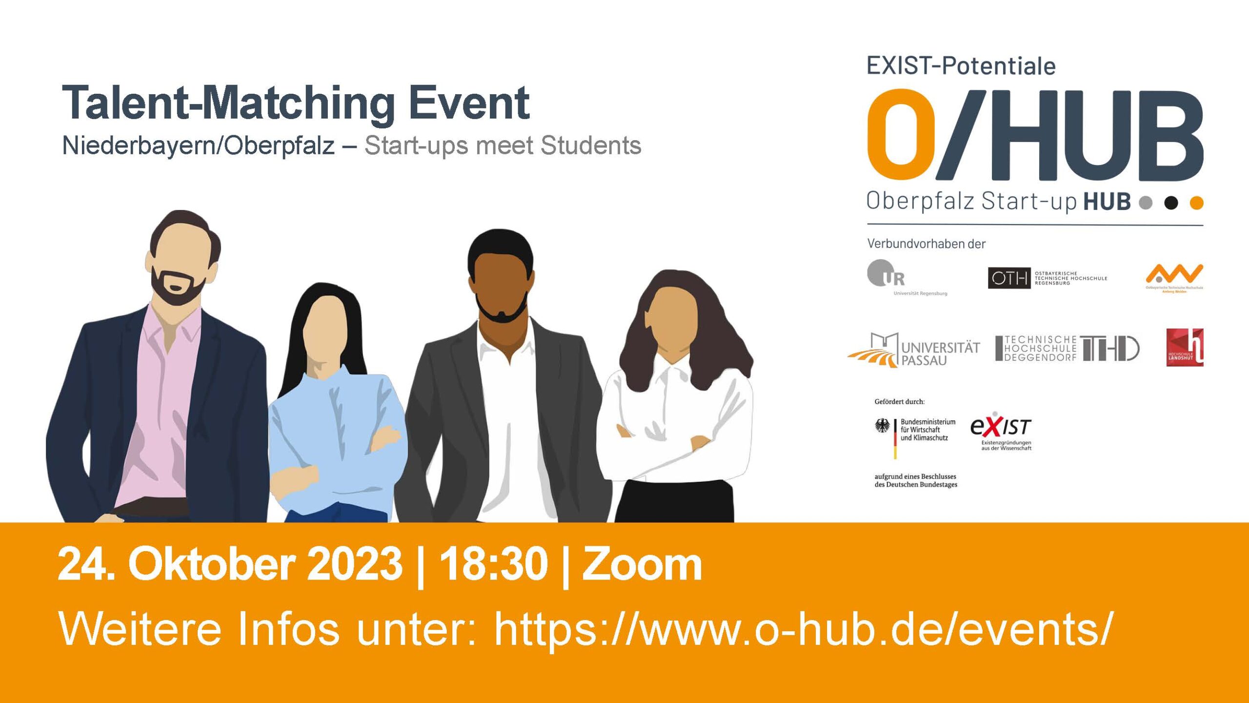 Talent-Matching Event Niederbayern/Oberpfalz – Start-ups meet Students